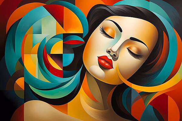 Geometric Wall Art featuring the digital art Cubist Interpretation Of A Dream State No 3 #1 by Andre Petrov