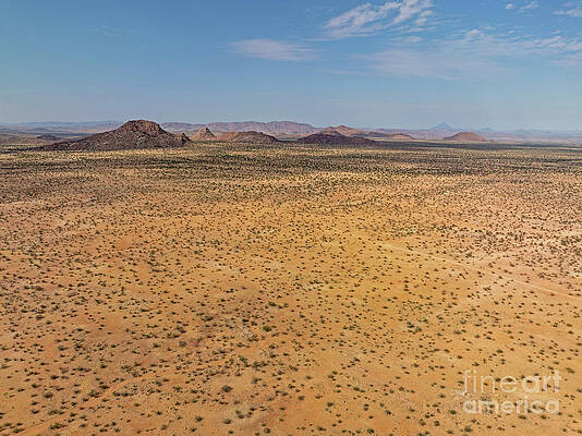 Landscape Photograph - Desert Landscape With Ed Granite Hills Around The Brandberg Moun #1 by Sami Sarkis Photography