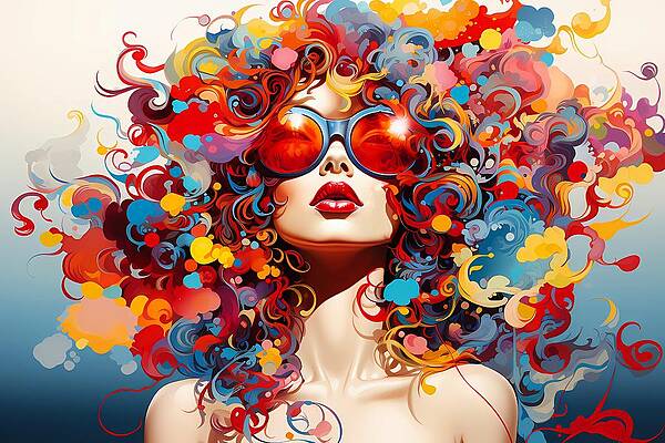 Expressive Digital Art - Dream State Depicted In Pop Art Style No 2 #1 by Andre Petrov