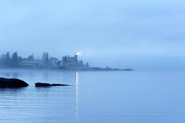 Fall Wall Art featuring the photograph Eagle Harbor Lighthouse #1 by Michael Collins