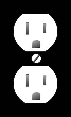 Costume Digital Art - Electrical Outlet Halloween Costume #1 by Flippin Sweet Gear