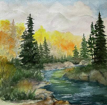 Mountain Painting - Fall In The High Country by Judy Strickland