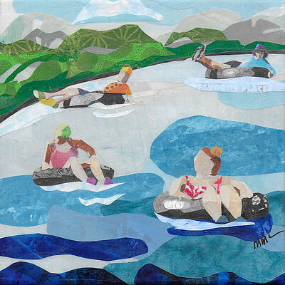 River Tubing Adventure Wall Art