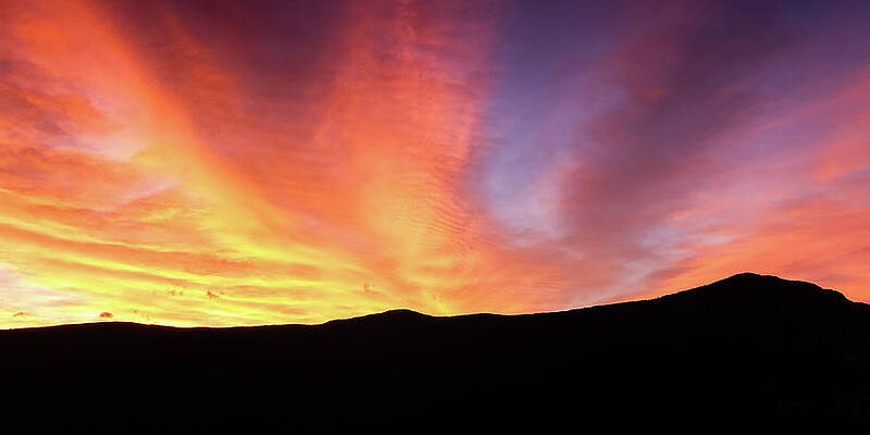 Wall Art featuring the photograph Fire Over The Ridge. Sunrise In Crawford Notch, NH #1 by Jeff Sinon