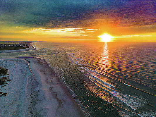 Sunrise Wall Art featuring the photograph First Light #1 by Oceanic SkyView