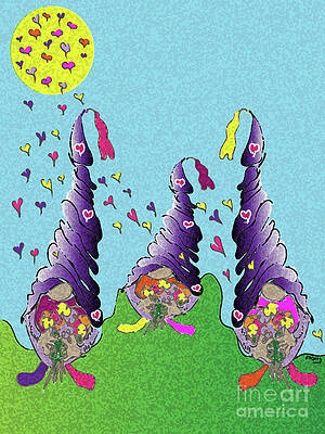 Wall Art featuring the digital art Gnoming 4 U #1 by Eileen Kelly