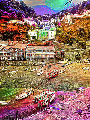 Abstract Wall Art featuring the photograph Harbour With Abstract Painterly Look. #1 by Sue Leonard