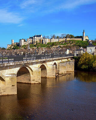 Colour Photograph - Historic Chinon In Spring Sunshine, France #1 by Seeables Visual Arts