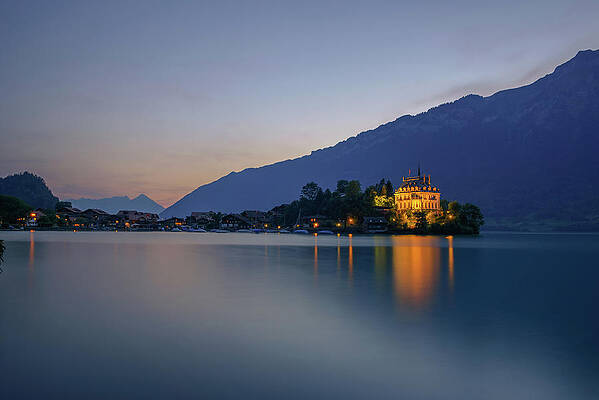 Photograph - Iseltwald Peninsula And Former Castle In Switzerland #1 by Miroslav Liska