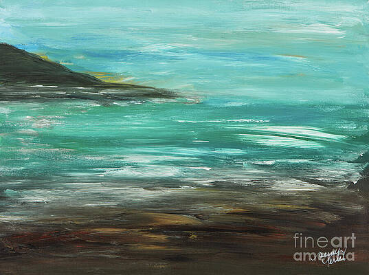 Ocean Wall Art featuring the painting Just Breathe by Tammy Terres - Dezigner Reflexions