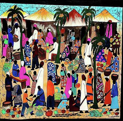 Vibrant Wall Art featuring the painting K-9 by Batiks