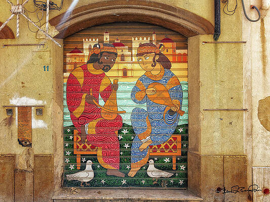 Heritage Wall Art featuring the photograph Kasbah Street Art #1 by Steven Dos Remedios