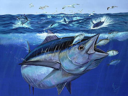 Tuna Painting - Land Of Giants by Mark Ray