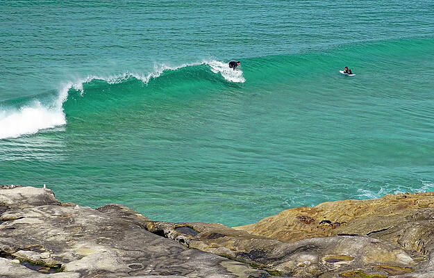 Beach Photograph - Tamarama Beach And Surfers Australia #1 by Waterdancer