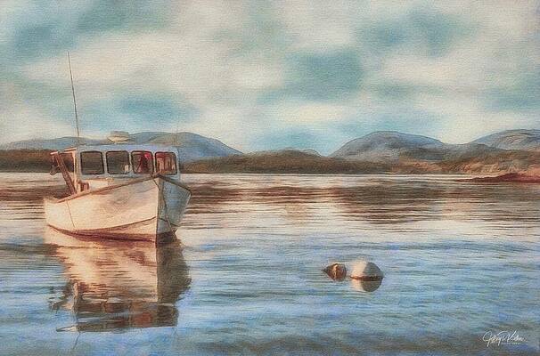 Mountain Wall Art featuring the painting Maine Boats 2 by Jeffrey Kolker