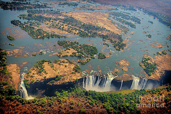 Majestic Aerial View of Victoria Falls Photograph