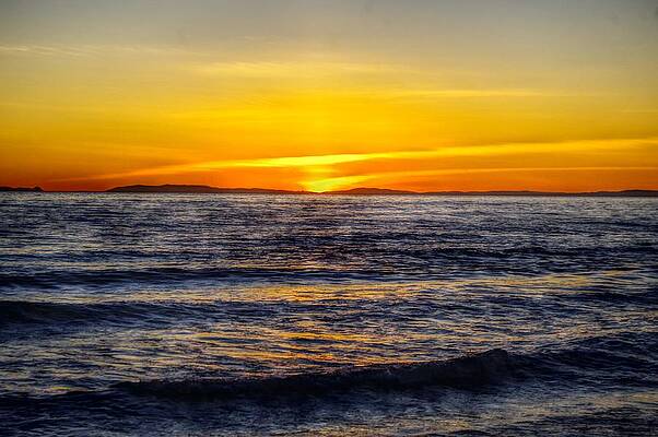Wave Photograph - Marbella Sunset And Breaking Waves #1 by Murray Croft