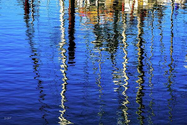 Abstract Photograph - Marina Reflections #1 by Bruce Block