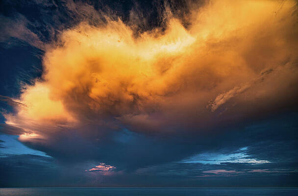 Sunrise Wall Art featuring the photograph Massive Cloud Sunrise Mazatlan Mexico #1 by Tommy Farnsworth