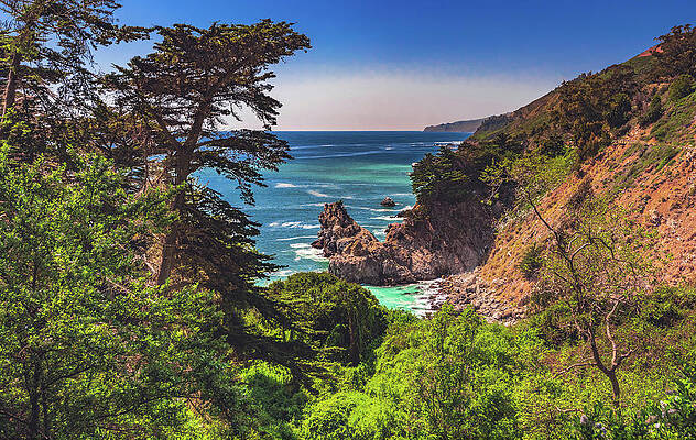 Mountain Photograph - McWay Cove - Big Sur, California #1 by Abbie Warnock