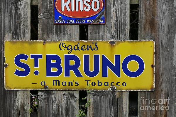 Historical Wall Art featuring the digital art Tobacco Metal Sign Lot 1 by Antonios Valamontes