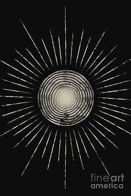 Abstract Concentric Sunburst Digital Art