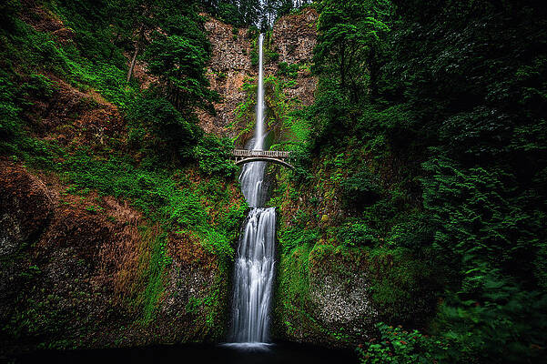 Moody Photograph - Multnomah Falls, Oregon #1 by Abbie Warnock
