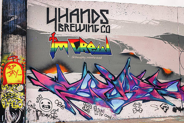 Wall Art featuring the photograph Mural Mile - 4 Hands Brewing #1 by Robert Niemeier