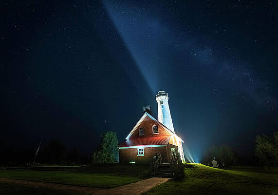 Lake Wall Art featuring the photograph Galaxy Beacon by Owen Weber
