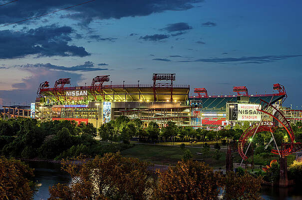 Modern Wall Art featuring the photograph Nissan Stadium Home Of Titans In Nashville Tennessee #1 by Steven Heap
