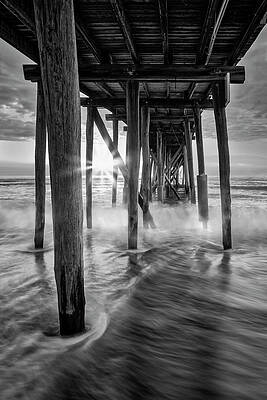 Pier Photograph - NJ Shore Pier Sunrise #1 by Susan Candelario
