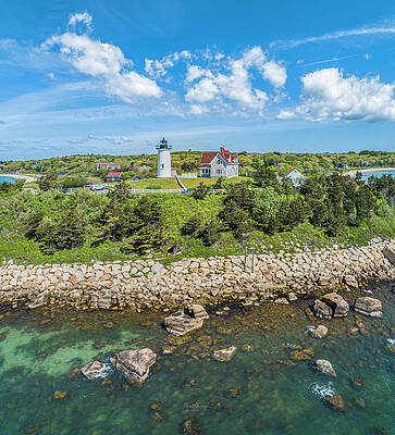 Seascape Photograph - Nobska Light House  #1 by Veterans Aerial Media LLC