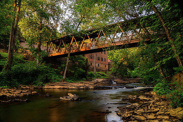 Old Mill Park Pedestrian Bridge, Roswell, GA by Anthony Hightower