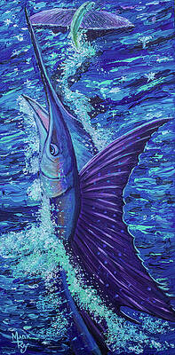 Dramatic Sailfish Leap Print