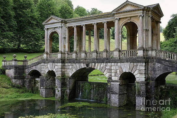 Garden Photograph - Palladian Bridge Prior Park Landscape Garden Bath England  #1 by Abigail Diane Photography