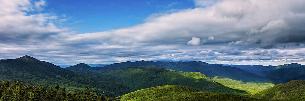 Cloud Wall Art featuring the photograph Pemigawasset Wilderness Panorama. #1 by Jeff Sinon