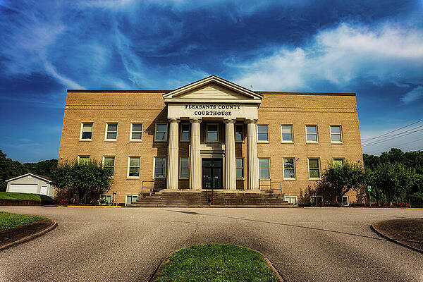 Wall Art featuring the photograph Pleasants County Courthouse St. Marys WV #1 by Jonny D