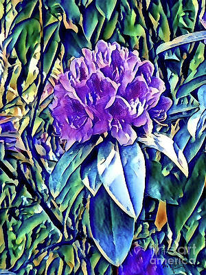 Wall Art featuring the digital art Purple Passion #2 by Eileen Kelly