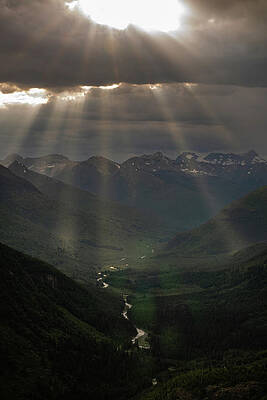 Mountain Photograph - Rays Over McDonald Creek No. 2 #1 by Matt Halvorson