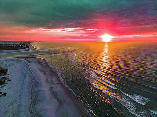 Sunrise Wall Art featuring the photograph Red Sky In The Morning by Oceanic SkyView