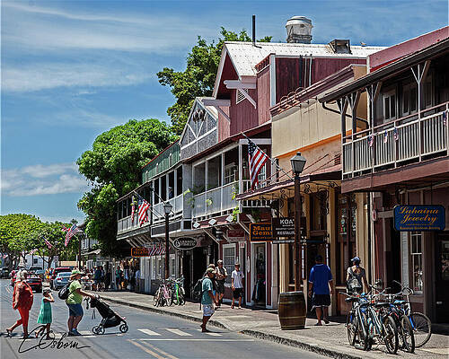 Vibrant Photograph - Restaurant Row On Front Street by Charlie Osborn