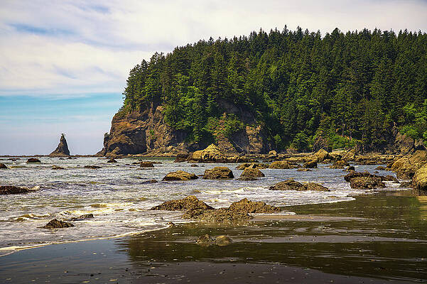 Wall Art featuring the photograph Rocky Shoreline At Third Beach, La Push, Washington #1 by Miroslav Liska