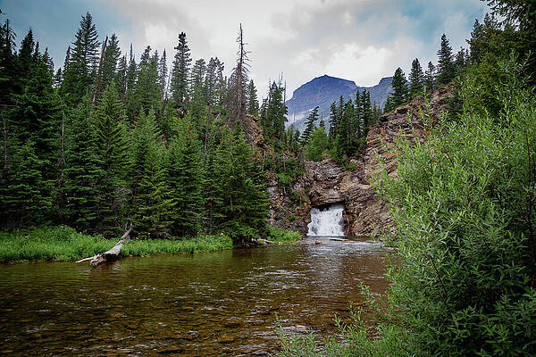 Mountain Stream and Waterfall Wall Art