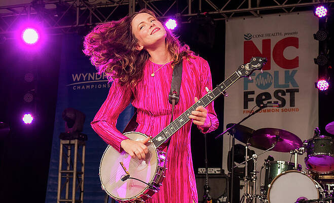 Banjo Player at Folk Festival Wall Art