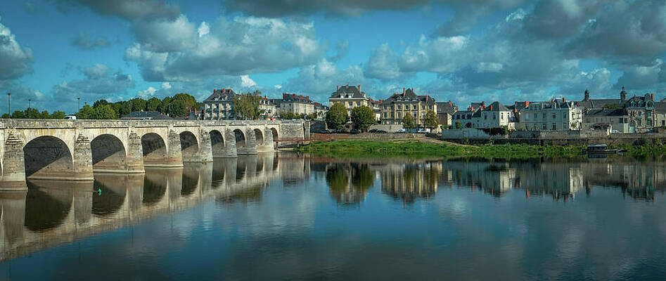 Scenic Photograph - Saumur, The River Loire On A Sunny Autumn Day #1 by Seeables Visual Arts
