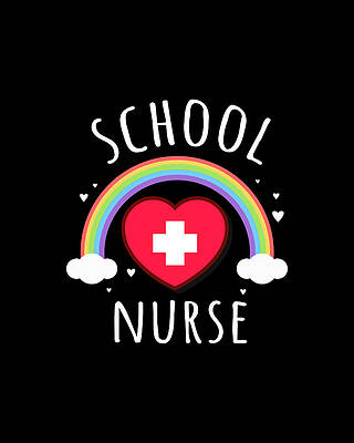 School Wall Art featuring the digital art School Nurse #1 by Flippin Sweet Gear