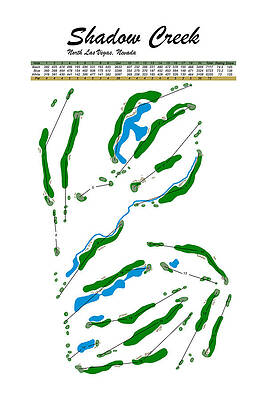 Nevada Wall Art featuring the digital art Shadow Creek #1 by Flop Shot Studio