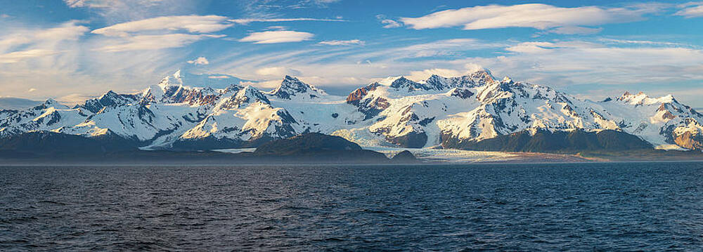 Wall Art featuring the photograph Sidelight On Mt Fairweather And The Glacier Bay National Park In #1 by Steven Heap