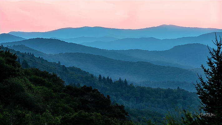 Appalachia Wall Art featuring the photograph Smoky Mountains Blue Layers #1 by Theresa D Williams Smoky Mountains