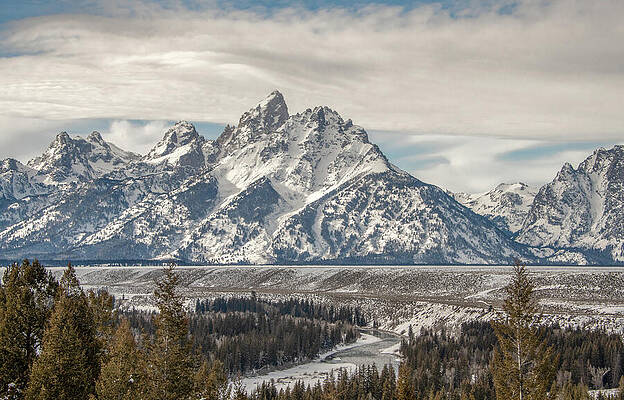 Majestic Snow-Capped Mountain Range Wall Art